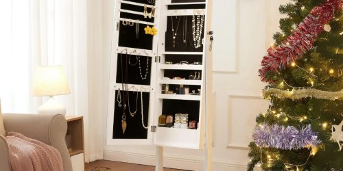 Mainstays Jewelry Armoire w/ Lighted Mirror Just $68 Shipped on Walmart.com