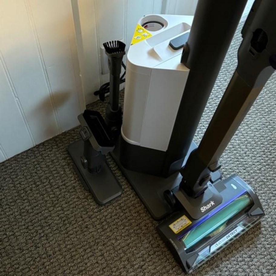 vacuum cleaner auto-empty dust bin charging station, attachments