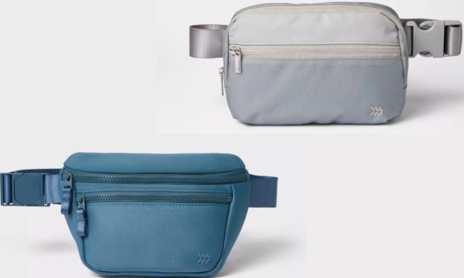 Stock images of two All in Motion Belt Bags