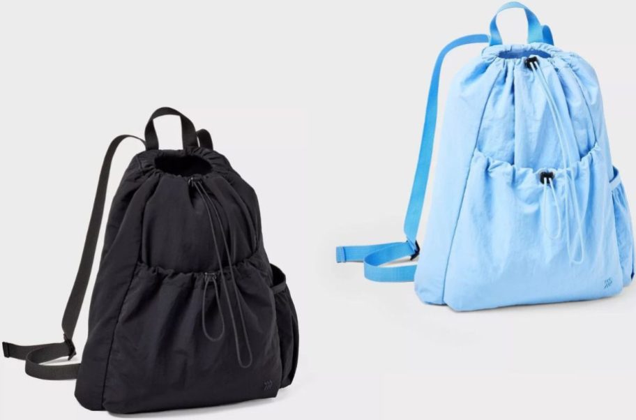 Stock images of two All in Motion 20L Cinch Backpacks