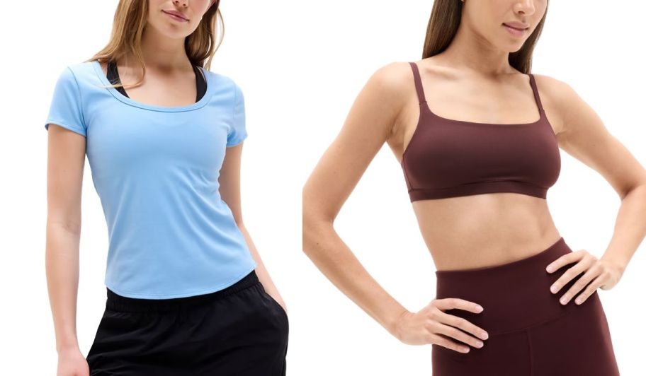 Athleta shirt and bra