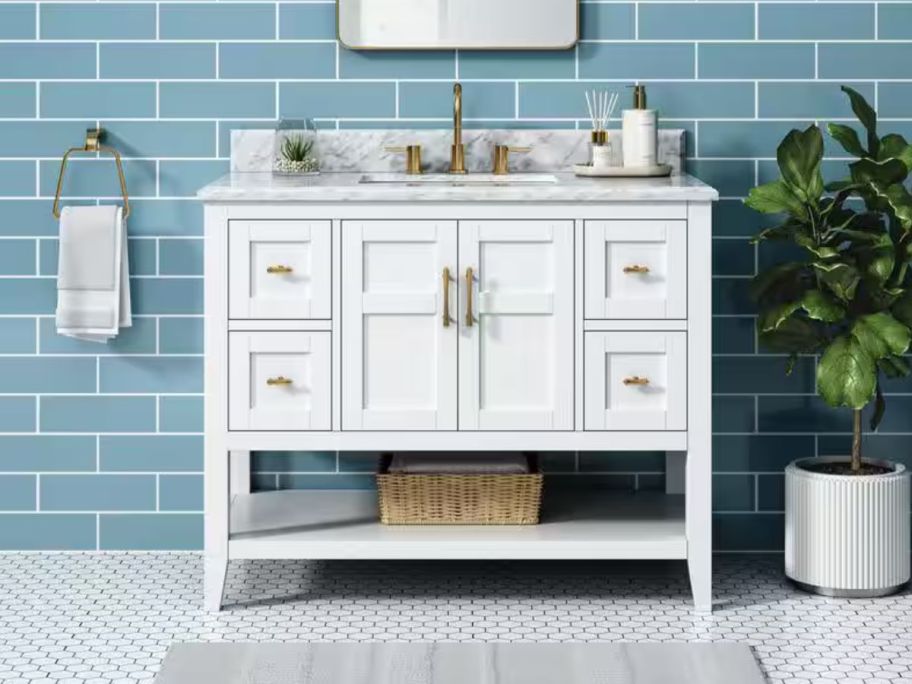 Home Decorators Collection Sturgess 43" Vanity w/ Carrara Marble Top