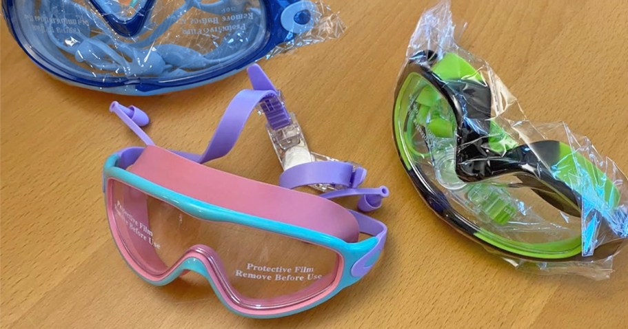 Kids Swim Goggles w/ Earplugs 3-Pack Only $11.99 on Amazon