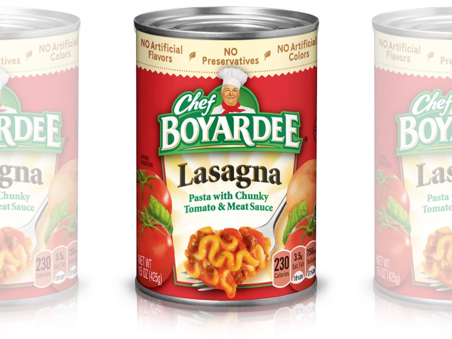 Chef Boyardee Lasagna can