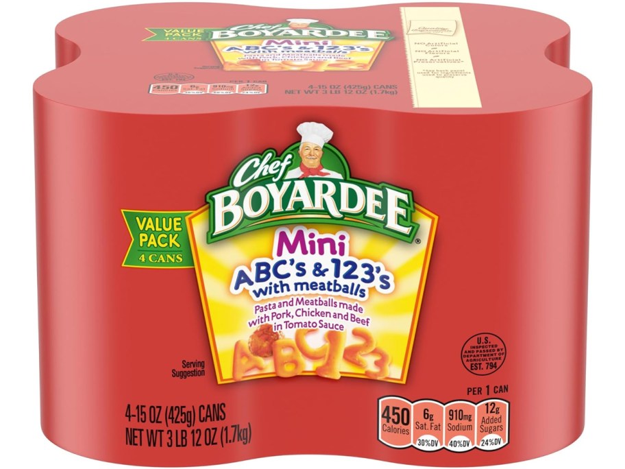 Chef Boyardee Mini ABC's and 123's with Meatballs