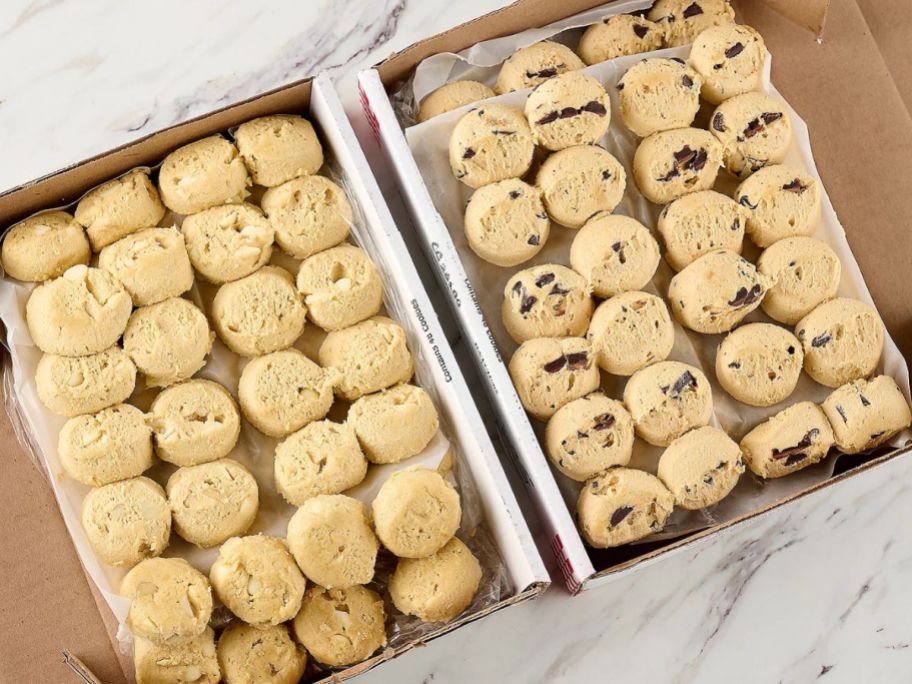 Two packs of David's Cookies Ready to bake cookie dough