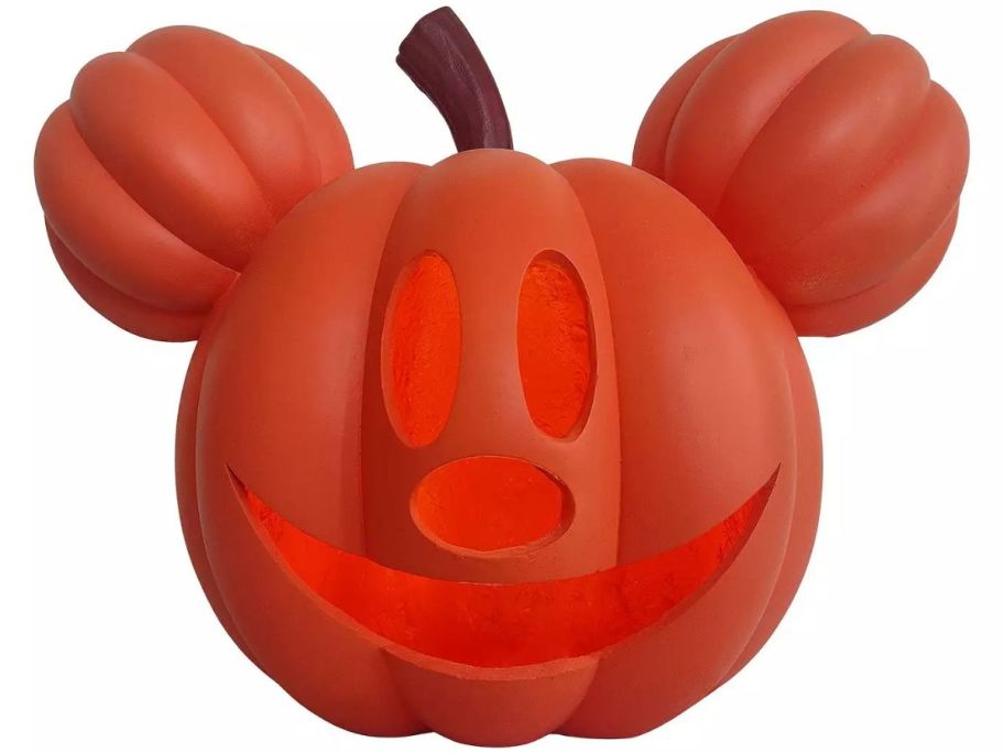 Stock image of an Oversized Mickey LED Pumpkin from Kohl's