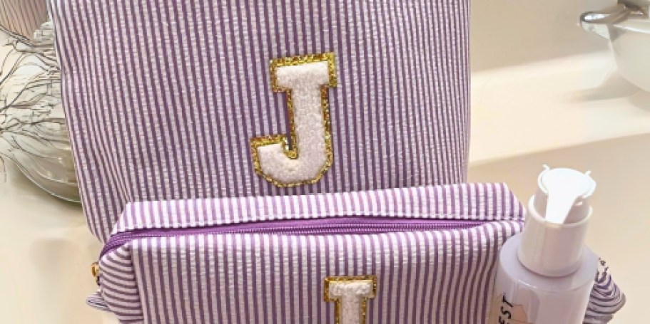 Initial Cosmetic Bag 2-Piece Set from $5.52 on Amazon – Great Gift for Teens!