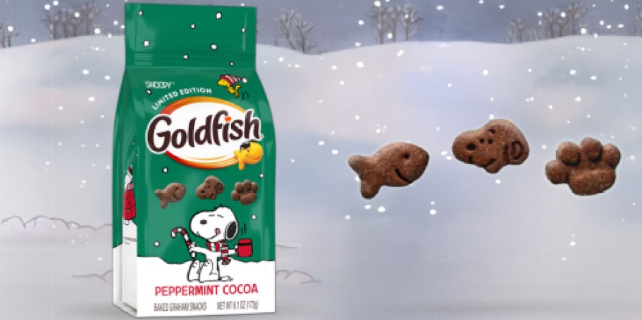 New Snoopy Peppermint Cocoa Goldfish Just $2.50 Each on Amazon