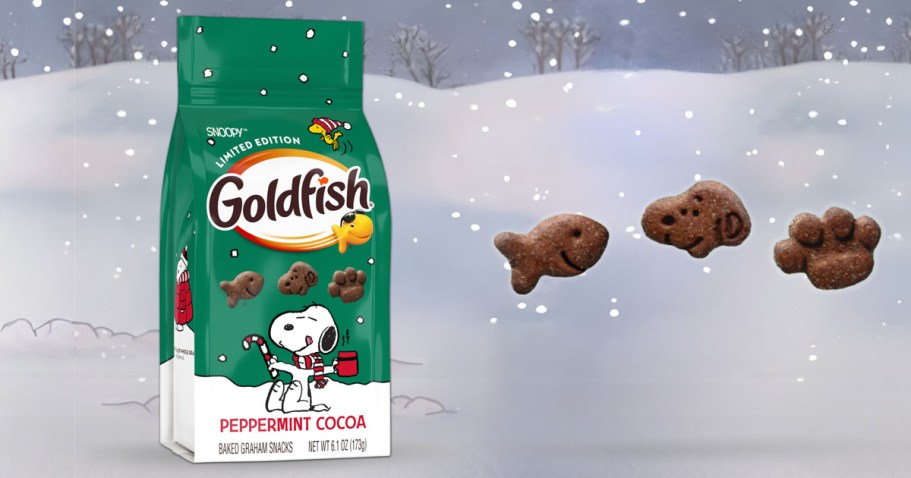 New Snoopy Peppermint Cocoa Goldfish Available for Just $2 on Amazon