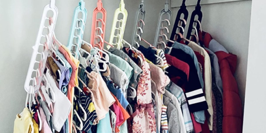 Space-Saving Closet Hangers 6-Pack Only $7 on Amazon