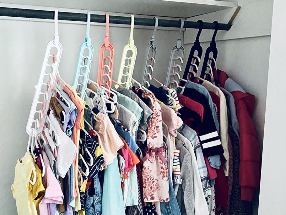 Space-Saving Closet Hangers 6-Pack Only $7 on Amazon