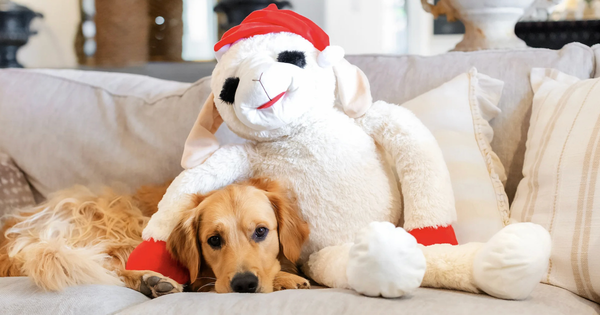 Jumbo Holiday Lamb Chop Dog Toys from $10.48 on Walmart