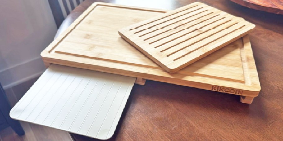 Bamboo Cutting Board Set Only $17.98 on Amazon (Reg. $60) – Includes Defrosting Tray