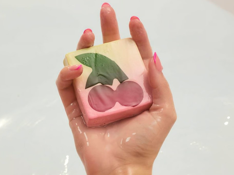 LUSH cherry on top handmade soap
