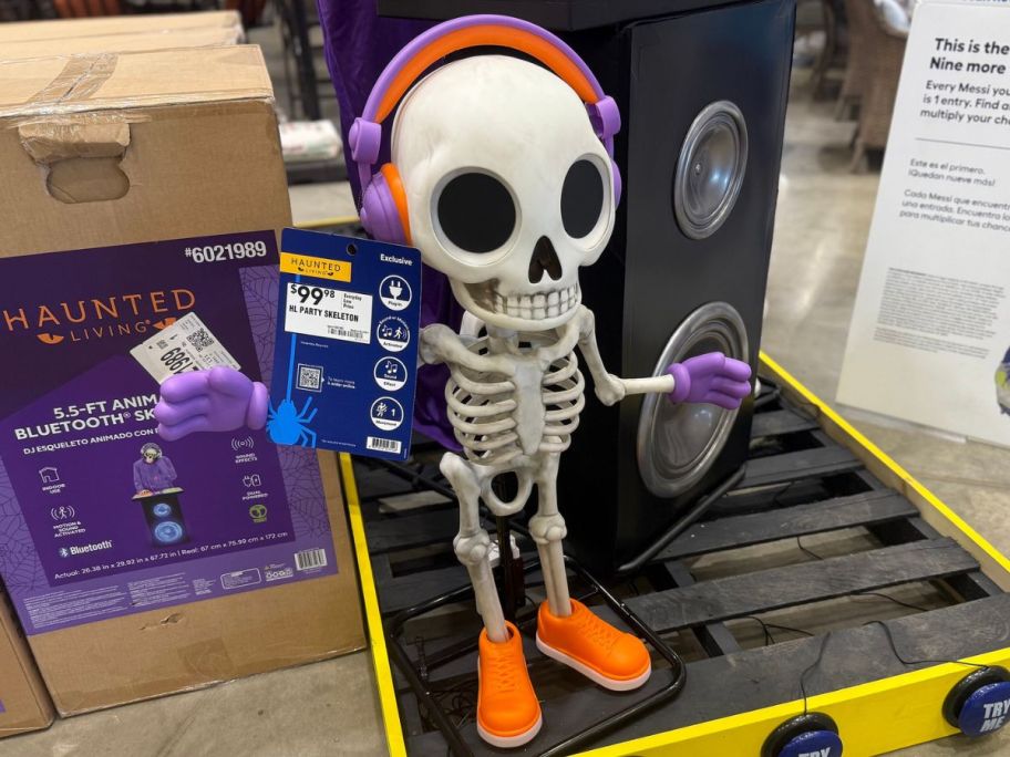 Haunted Living 3' Lighted Party Skeleton Animatronic