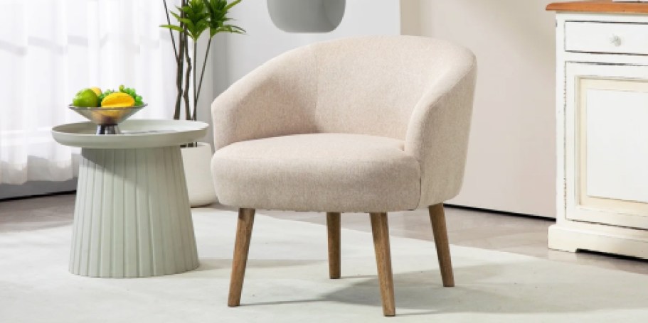 Mainstays Furniture Sale | Linen Accent Chair Only $94 Shipped