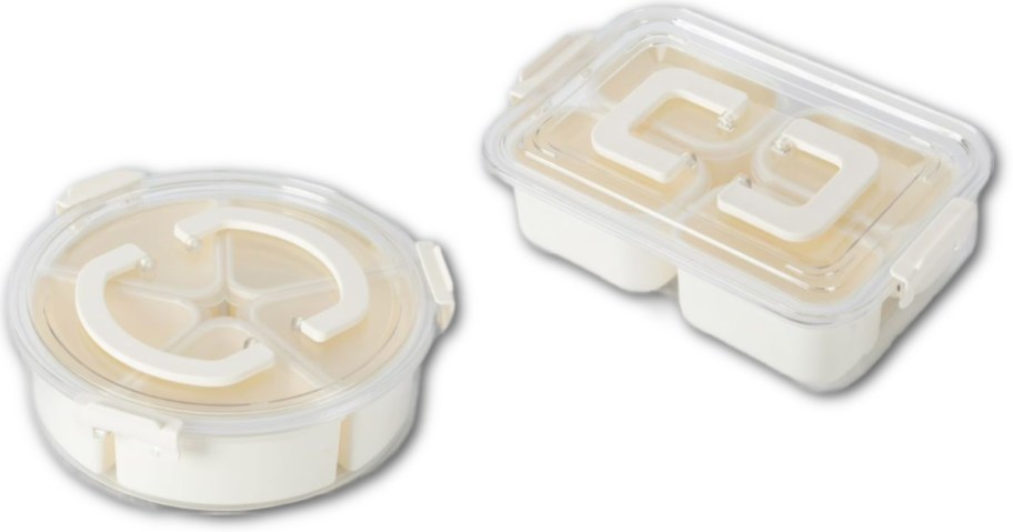 Stock images of two Mainstays Snackle boxes