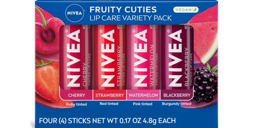 Nivea Tinted Lip Balm 4-Pack Just $5 Shipped for Amazon Prime Members