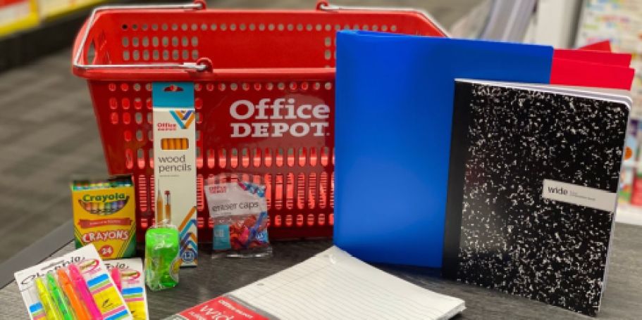 Office Depot School Supplies Sale | Lots of Essentials for 50¢ or LESS