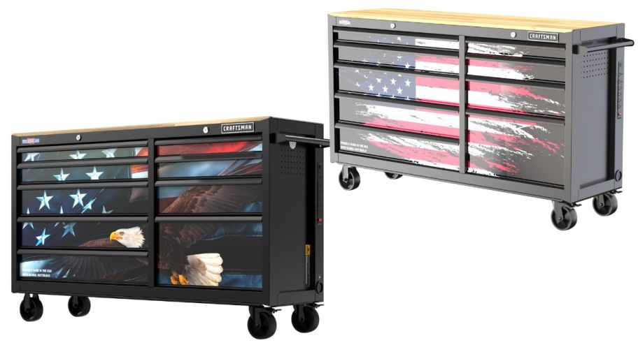 stock images of Patriotic work bench