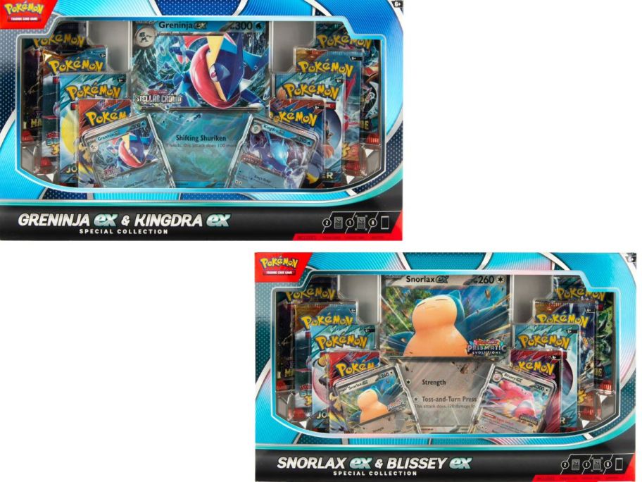 Two boxes of special edition pokemon card sets