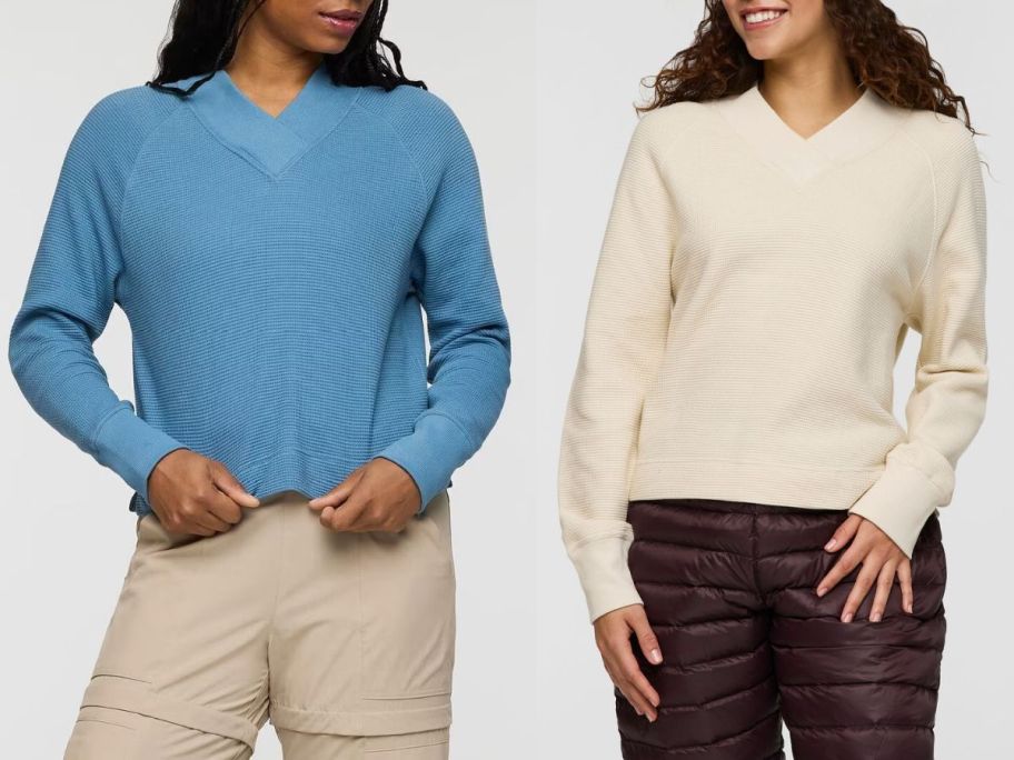 two women wearing Cotopaxi tops