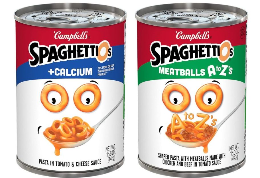 two different Spaghettios in different flavors