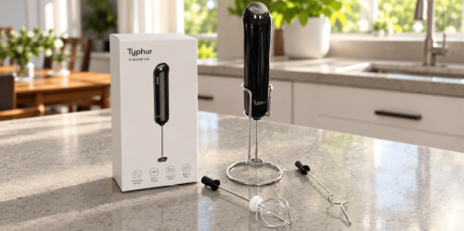 Milk Frother Just $9.99 on Amazon (Make Cold Foam, Lattes, & Protein Shakes!)