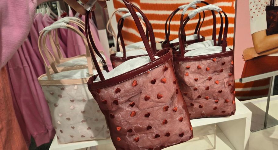Adorable Valentine’s Heart Mesh Tote Just $15 on Target.com
