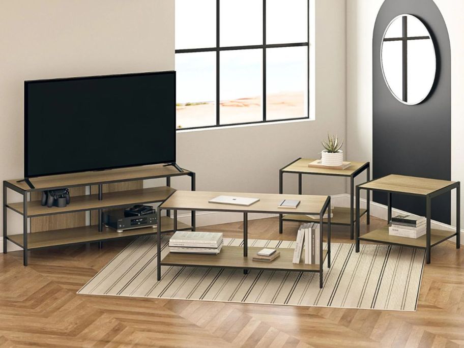 A Mainstays Living Room in a Box 4-Piece Set