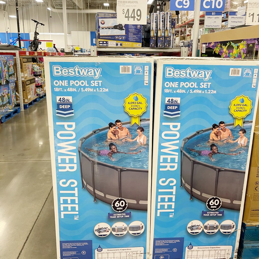 two above ground pool boxes