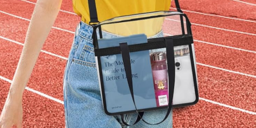 Clear Stadium Tote Only $5.98 on Amazon | Perfect for Concerts, Sporting Events & More
