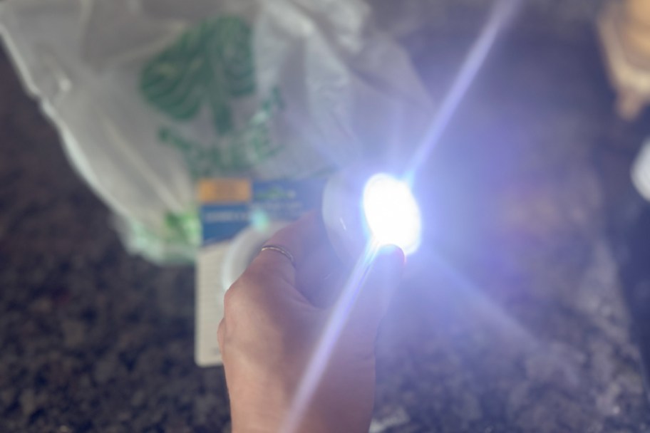 round push light lit up 