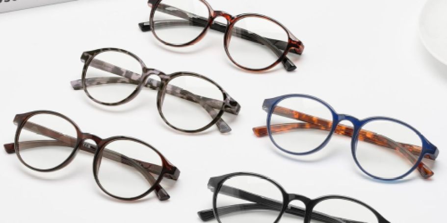 Women’s Reading Glasses 5-Pack Just $9.59 on Amazon (Lightweight + Blue Light Protection)