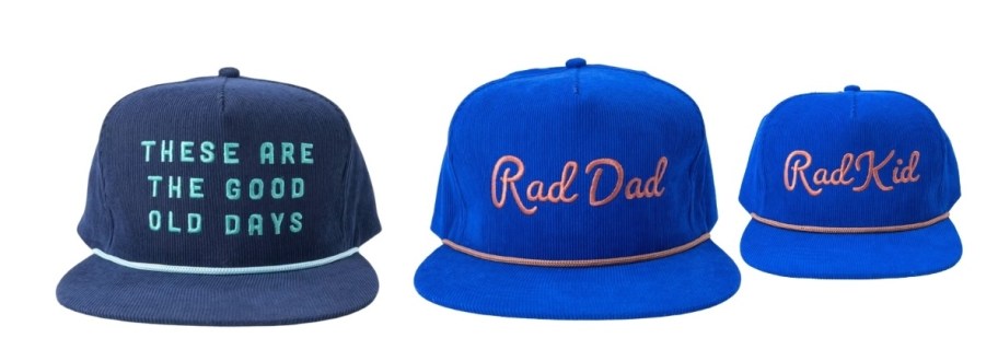 father's day hats on white background