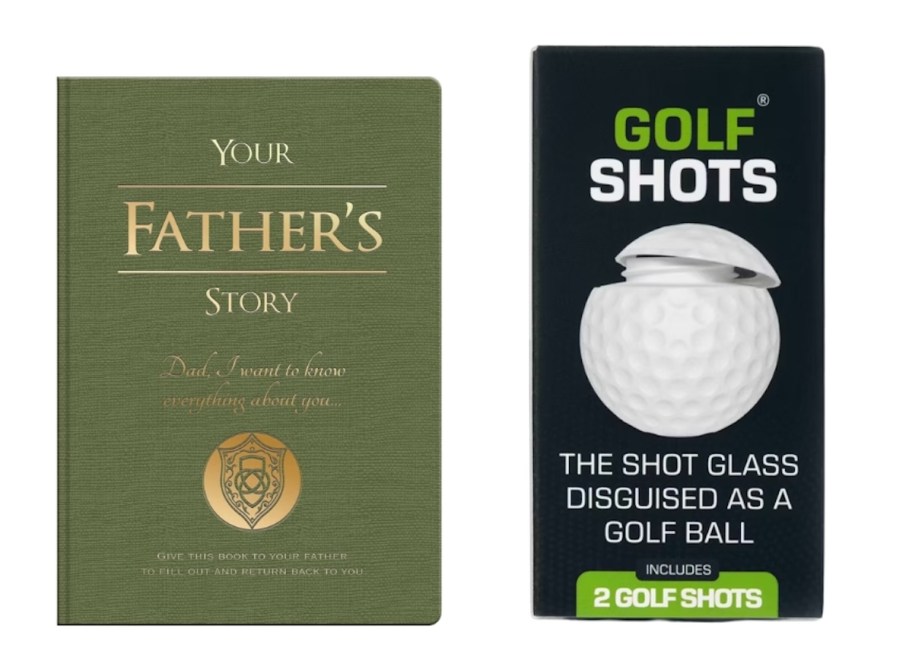 Father's Day journal in golf shots on a white background 