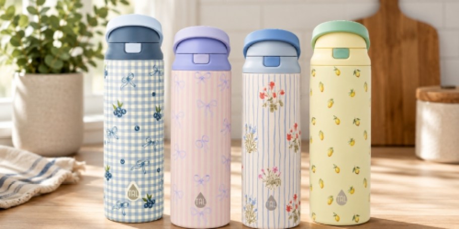 TAL Water Bottle w/ Straw & Chug Lid Just $13.88 on Walmart.com | Cute Summer Prints