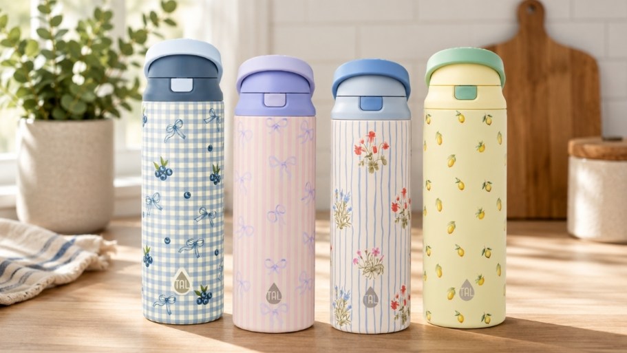 TAL Water Bottle w/ Straw & Chug Lid Just $13.88 on Walmart.com | Cute Summer Prints