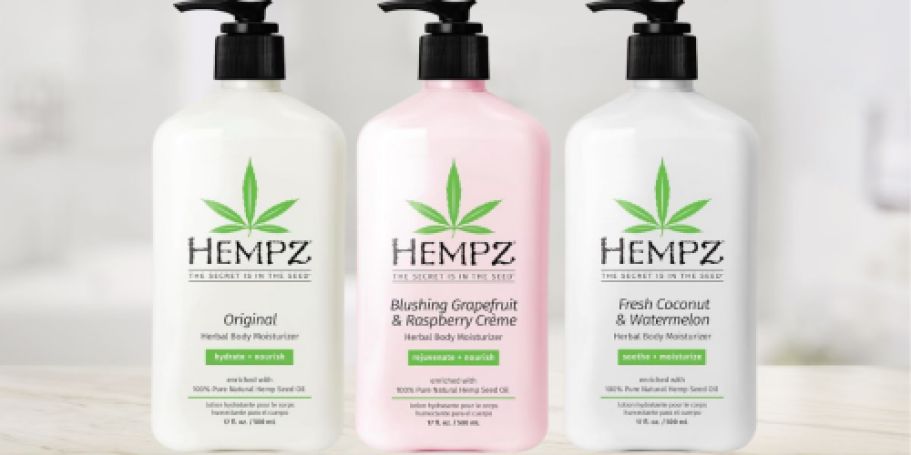 THREE Hempz 17oz Body Moisturizers Just $26 on Amazon