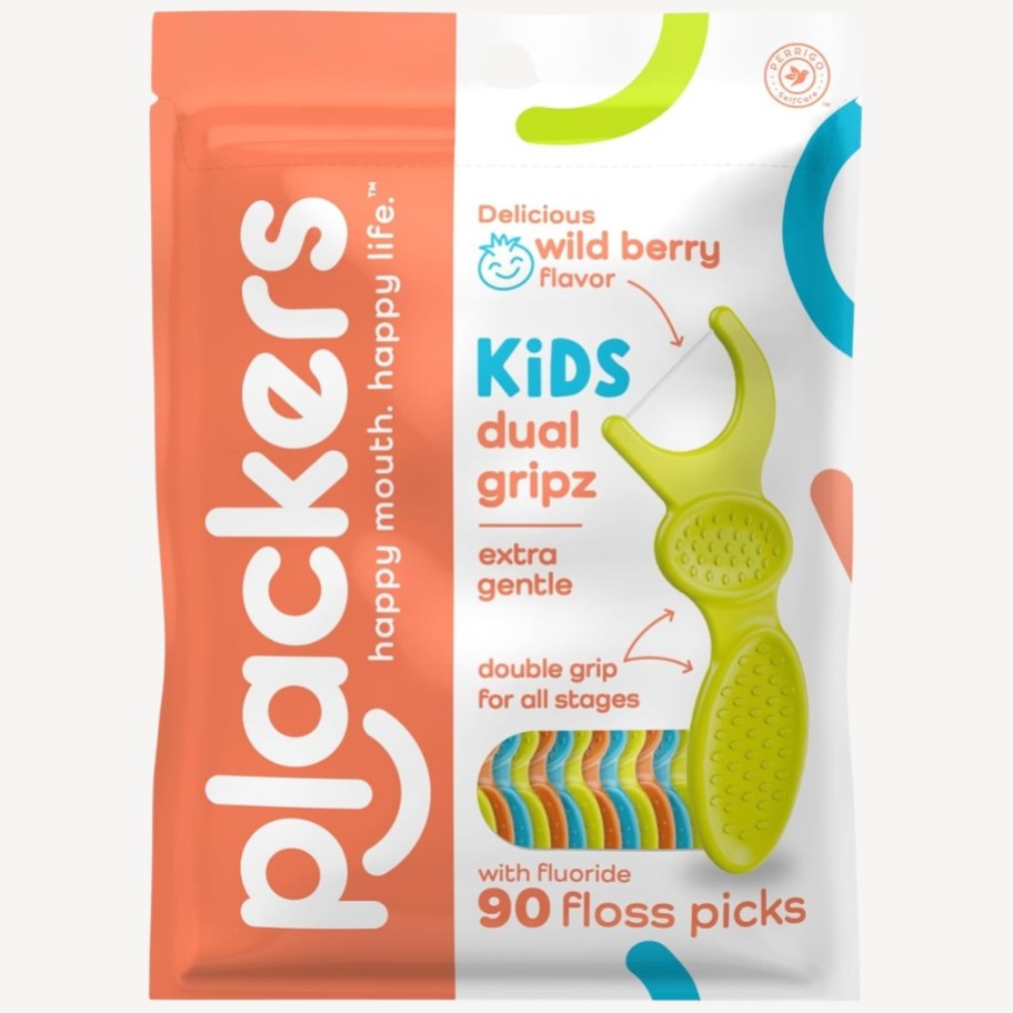 a 90 count bag of kidsflossers