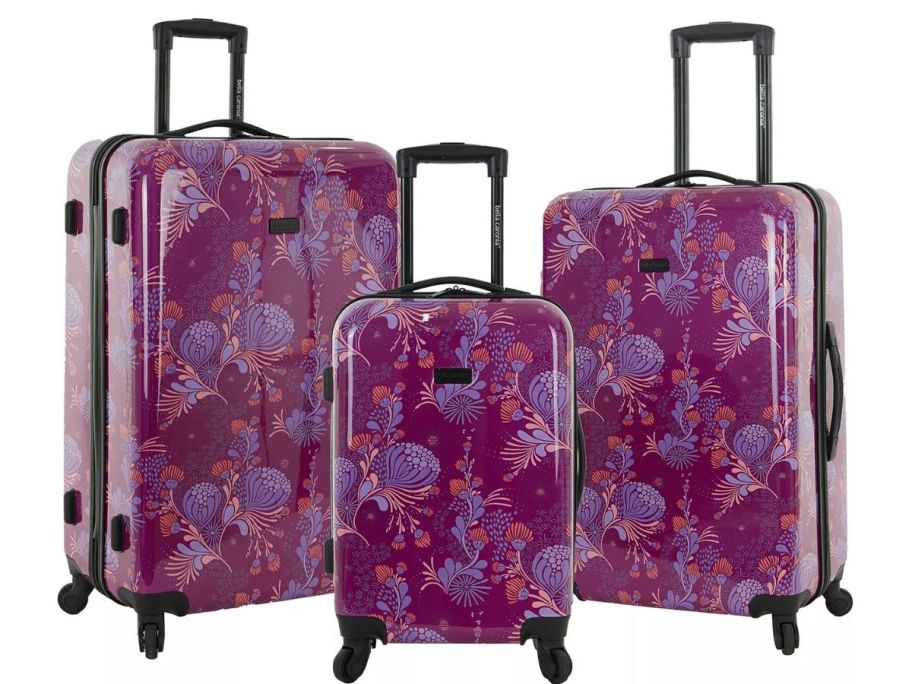 purple luggage set