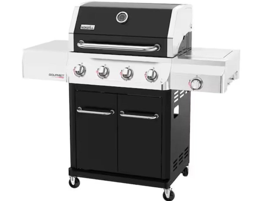 black and silver grill 