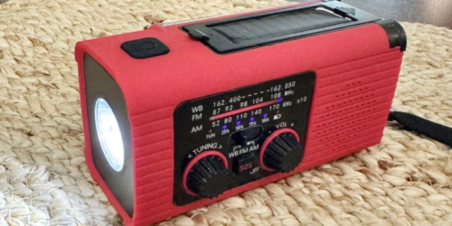 Emergency Weather Radio Only $16 Shipped w/ Amazon Prime – Built-In Power Bank & Flashlight