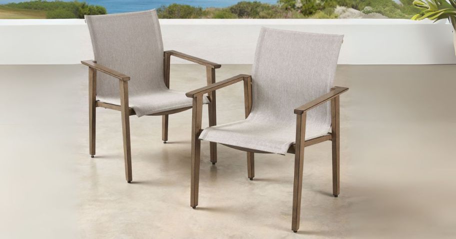 two chairs on patio
