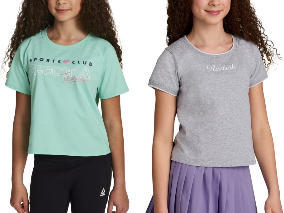 girls wearing reebok tees 