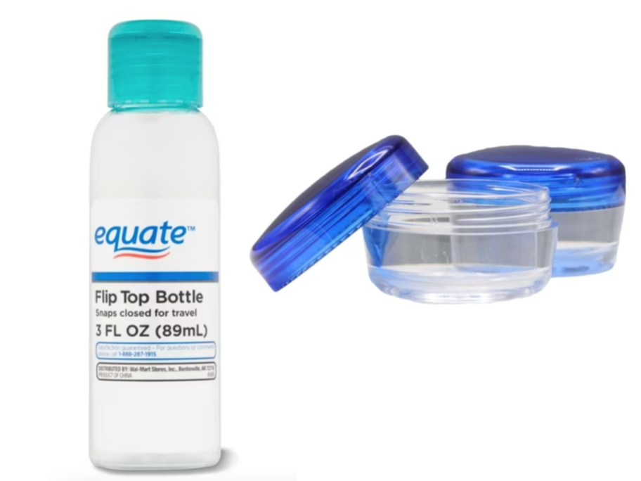 plastic travel bottle and plastic jar