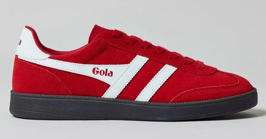 a men's red Gola sneaker