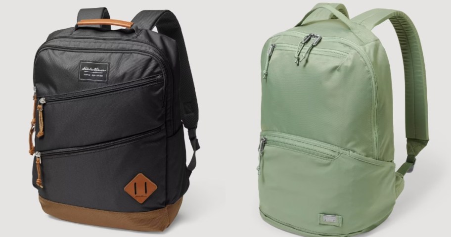 two backpacks in different styles and colors