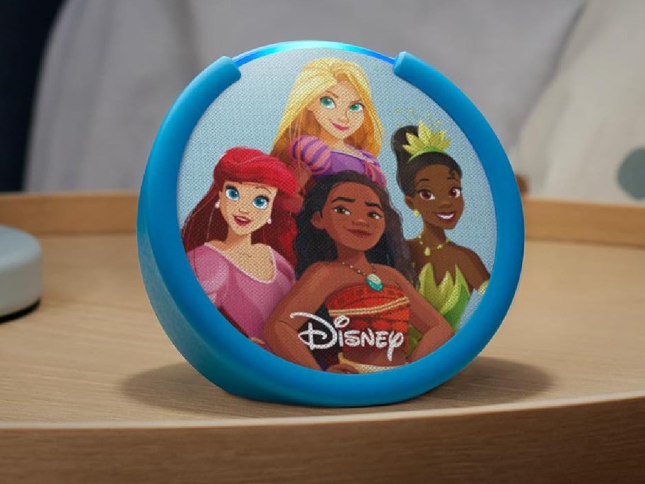 A Disney Amazon Echo Pop smart home device.